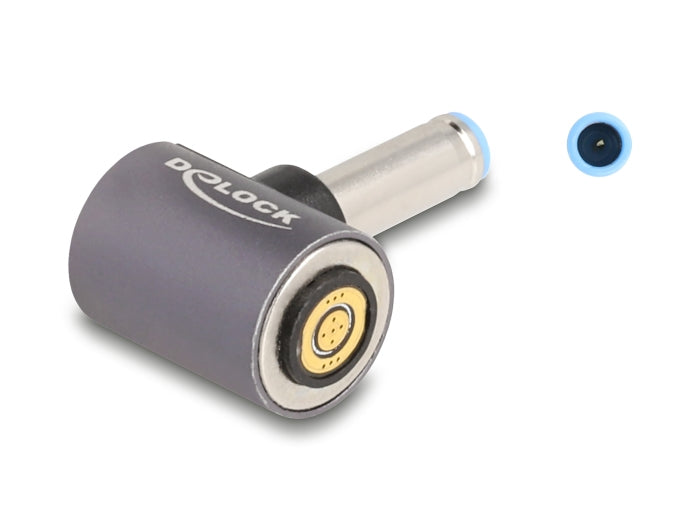 DeLOCK Adapter HP 4,5 × 3,0 mm zu magnetischem 8-Pin – 20 V, 3 A – für HP-Notebooks – Anthrazit