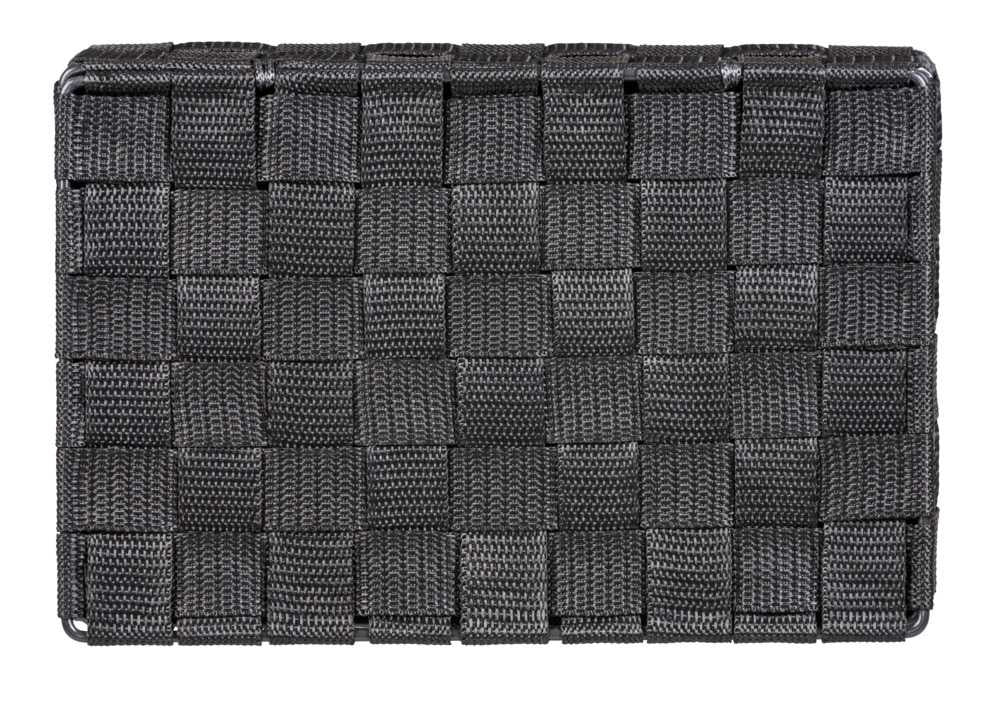 WENKO Aufbewahrungsbox Adria – Metall/Polypropylen, 26×17×7,5 cm, Dunkelgrau