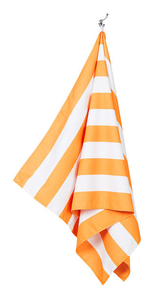 Dock & Bay Strandtuch CABANA – 90 × 200 cm, Weiss/Orange, Polyamid/Polyester