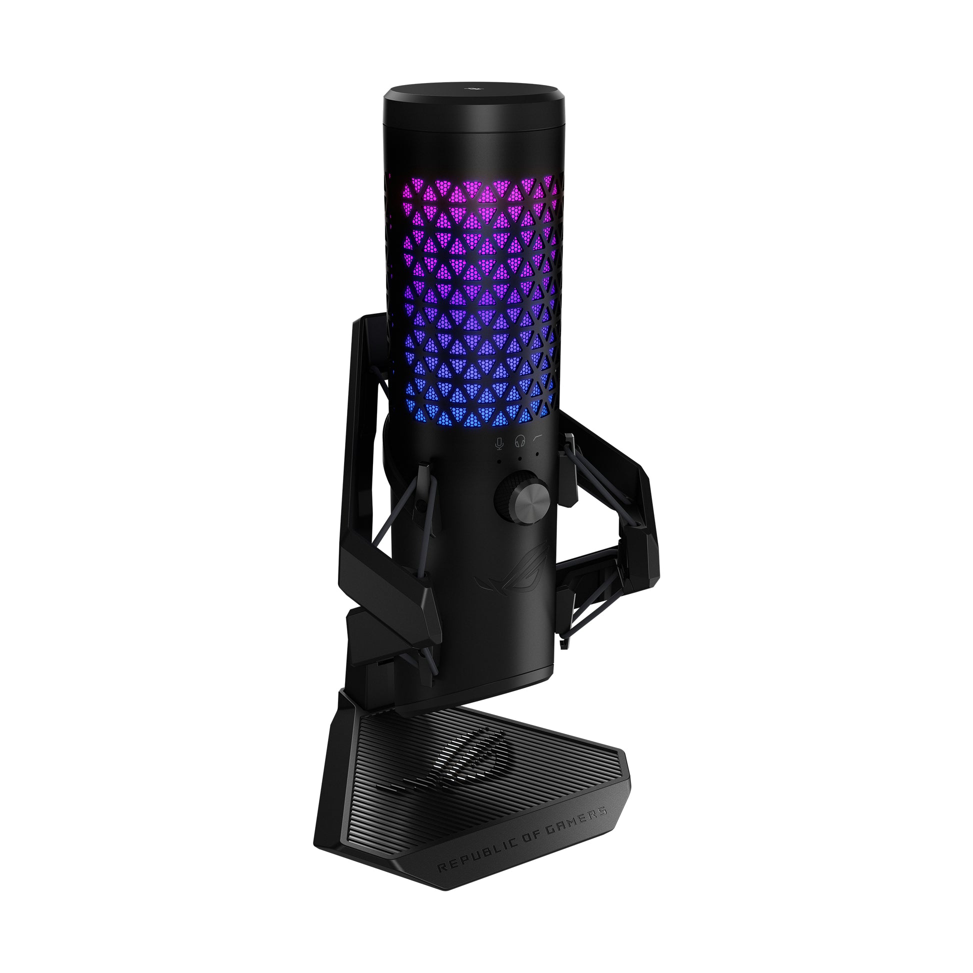 ASUS ROG Carnyx – Tischmikrofon – USB-C, kabelgebunden, Niere, 24 Bit/192 kHz – Schwarz