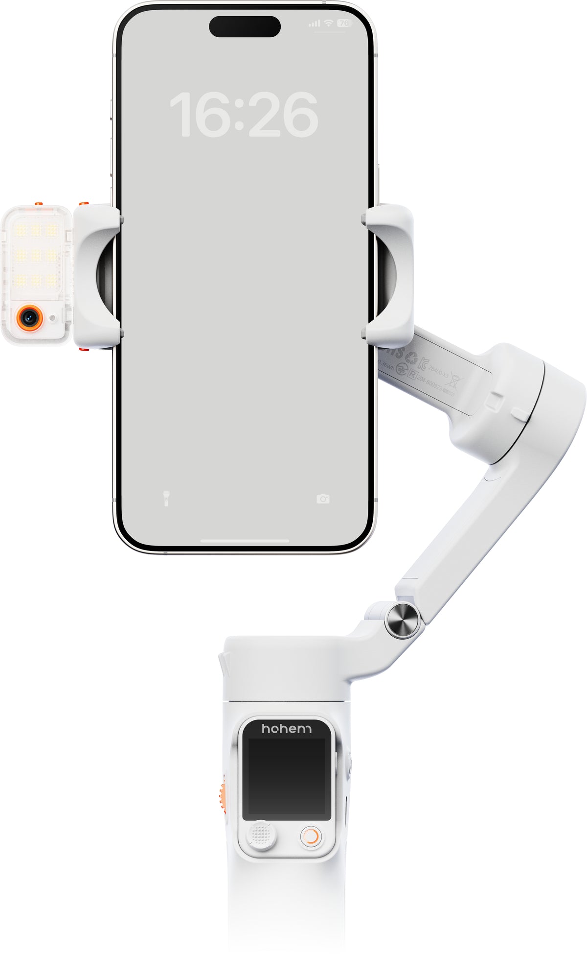 Hohem iSteady V3 UltraGray Smartphone-Gimbal – motorisiert, 0,4 kg Traglast, 1600 mAh – für Smartphones