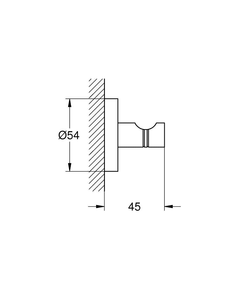 GROHE Haken Start – Metall, zum Schrauben, Schwarz