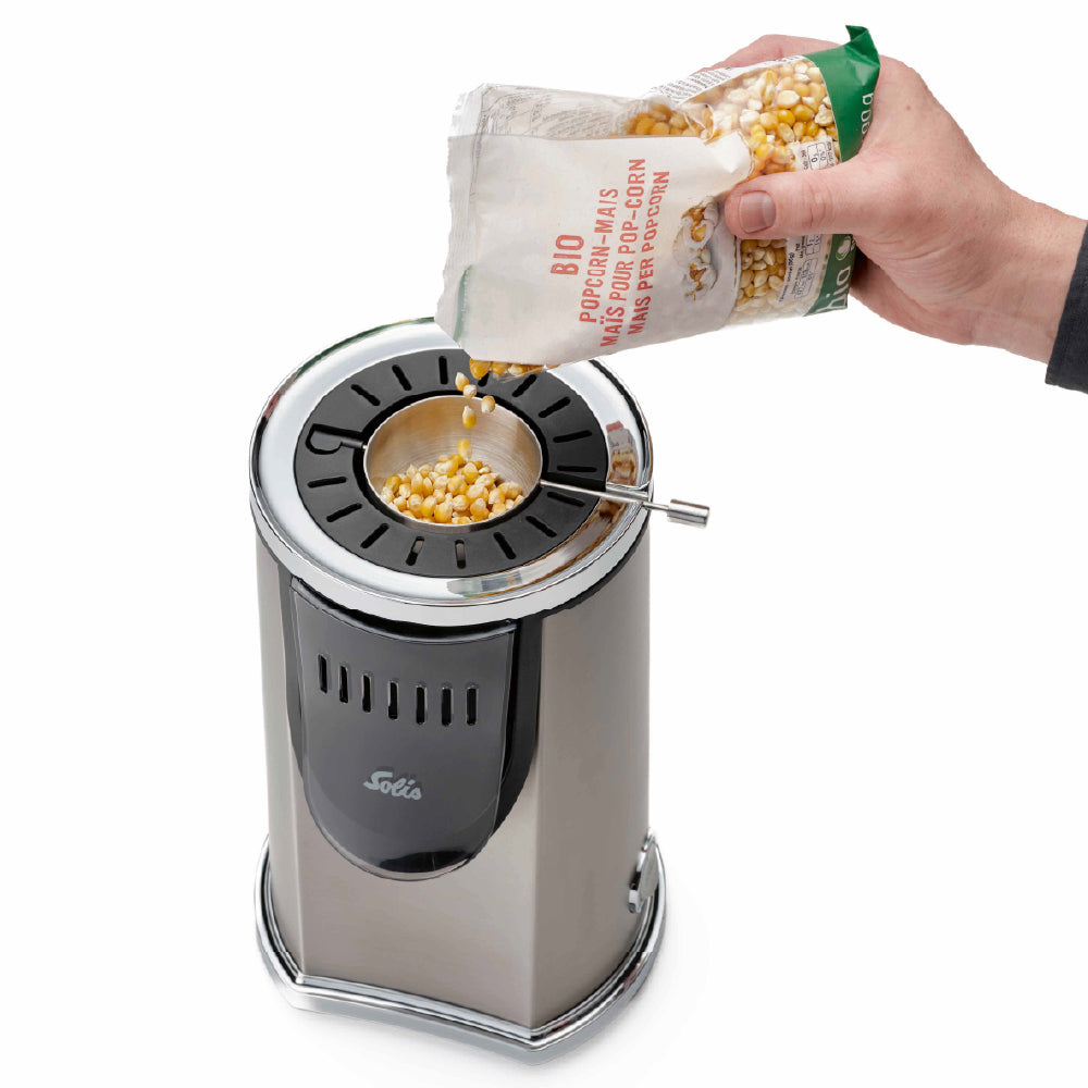 Solis Popcornmaschine Pop & Fun Typ 8504 – 80 g, 1 200 W – Edelstahl