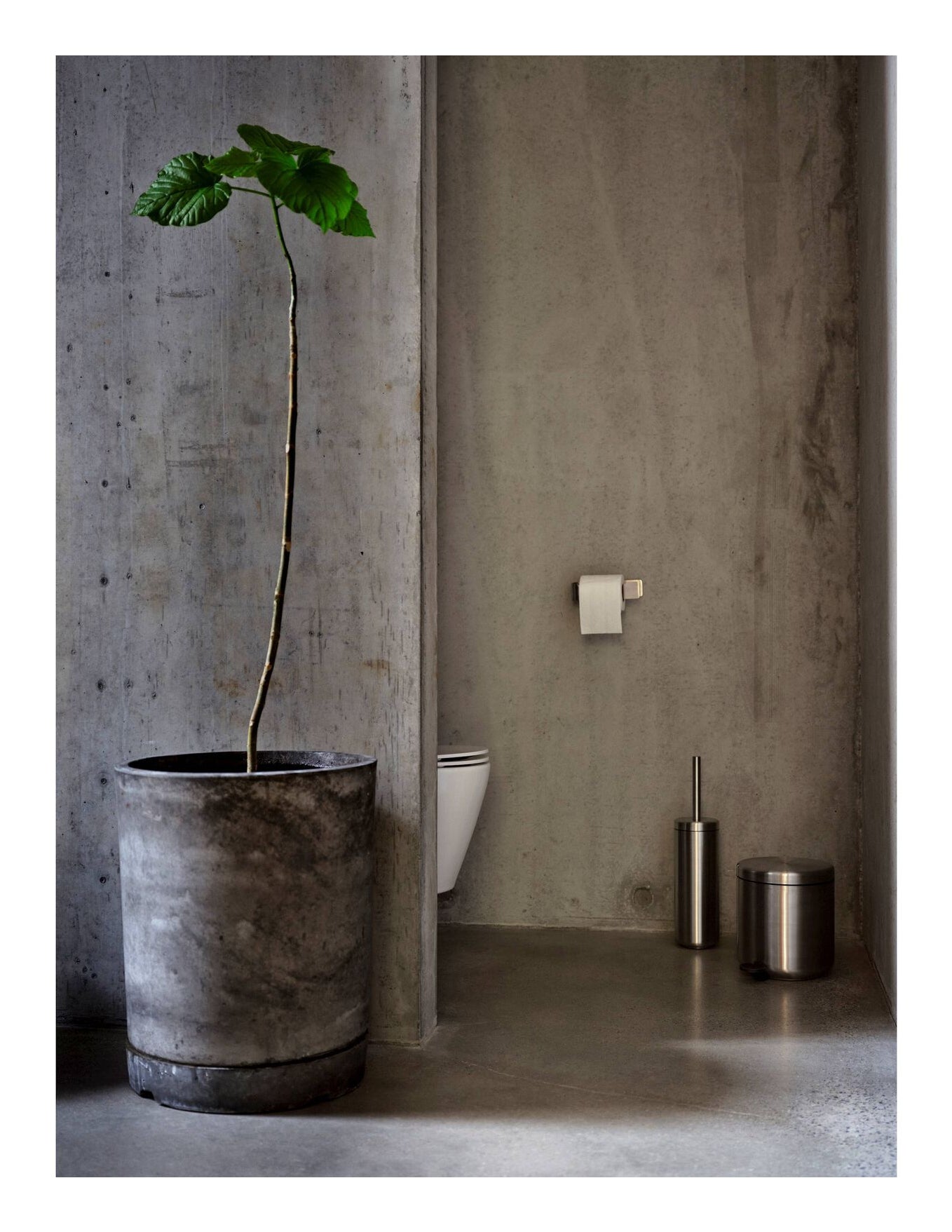 Zone Denmark Ume Papierkorb – 4 l – Stahl, Silber – Ø 195 × H 220 mm