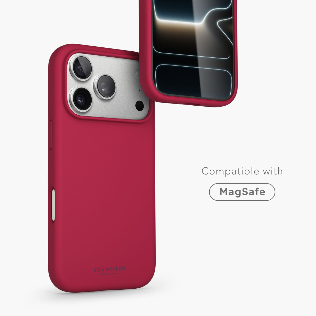 Vonmählen Backcover – für Apple iPhone 17 Pro – rot – Silikon – MagSafe-kompatibel