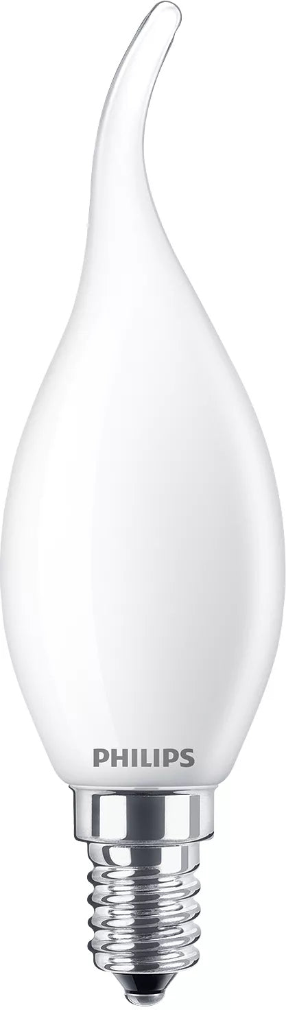 Philips by Signify Philips LED-Leuchtmittel BA35 E14 – Warmweiss 2700 K, 250 lm, 2,2 W – 1 Stk. – Weiss, Glas