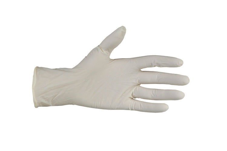 Weitaglove Einweghandschuhe Latex Polymer + – M, 100 Stück – Weiss, puderfrei, AQL 1,5