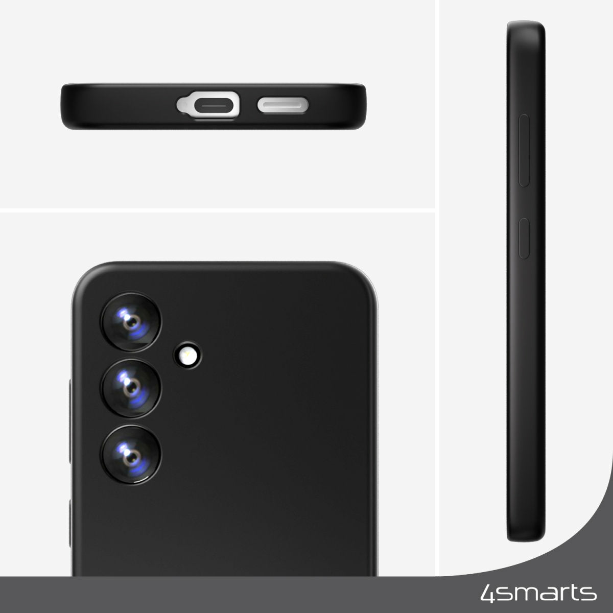 4smarts Backcover – für Samsung Galaxy A55 – Silikon, schwarz
