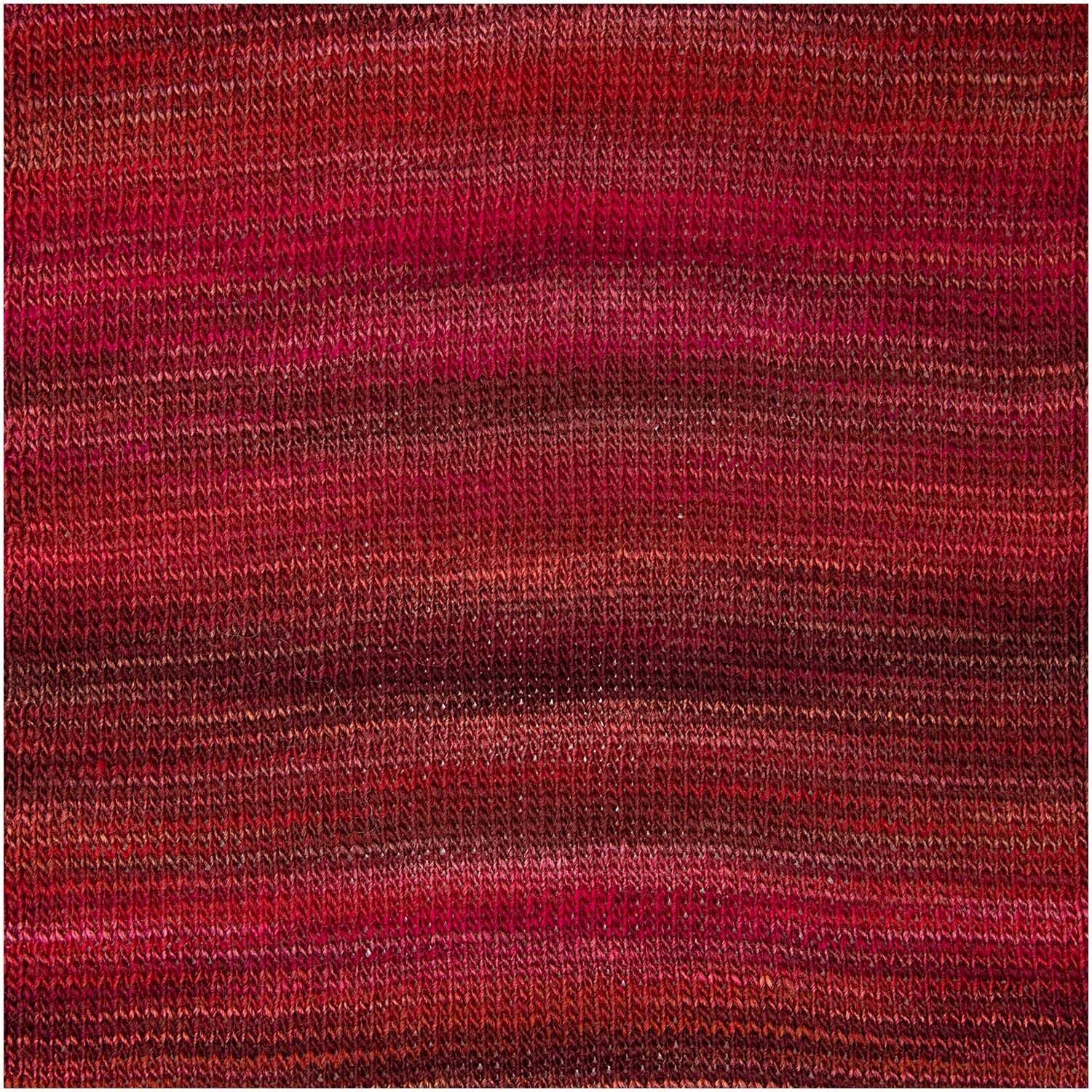 Rico Design Melange Wolle Aran Kirschrot – 200 g, 640 m, Nadel 5 mm, 51% Schurwolle/49% Polyacryl, 1 Stk.