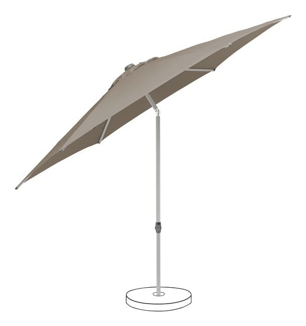 Suncomfort by Glatz Pop Up Terrassenschirm – Ø 30 cm – Graubraun – Höhenverstellbar, Neigbar