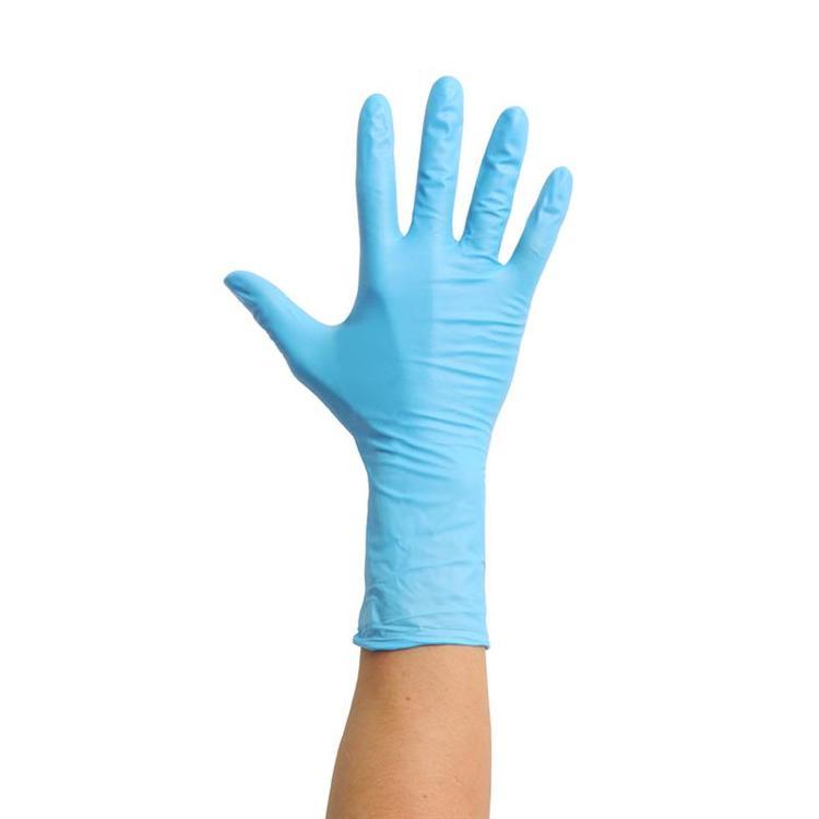 MaiMed Einweghandschuhe Nitril – 100 Stück – Blau, 30 cm, EN 374 (Kat. III), puderfrei