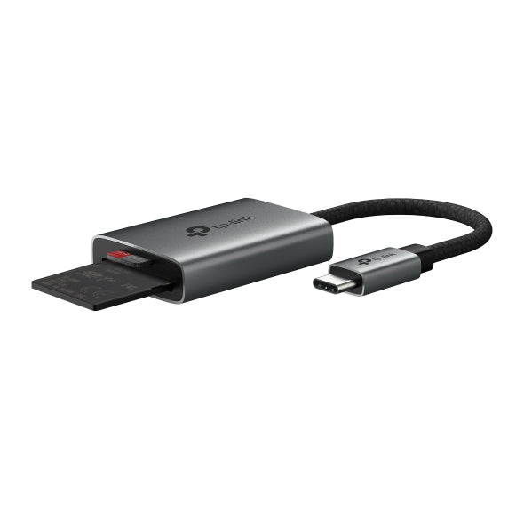 TP-Link USB-Kartenleser USB-C – SD/microSD – USB 3.2 Gen 1 (5 Gbit/s) – Grau – für Windows, Mac, iOS und mehr