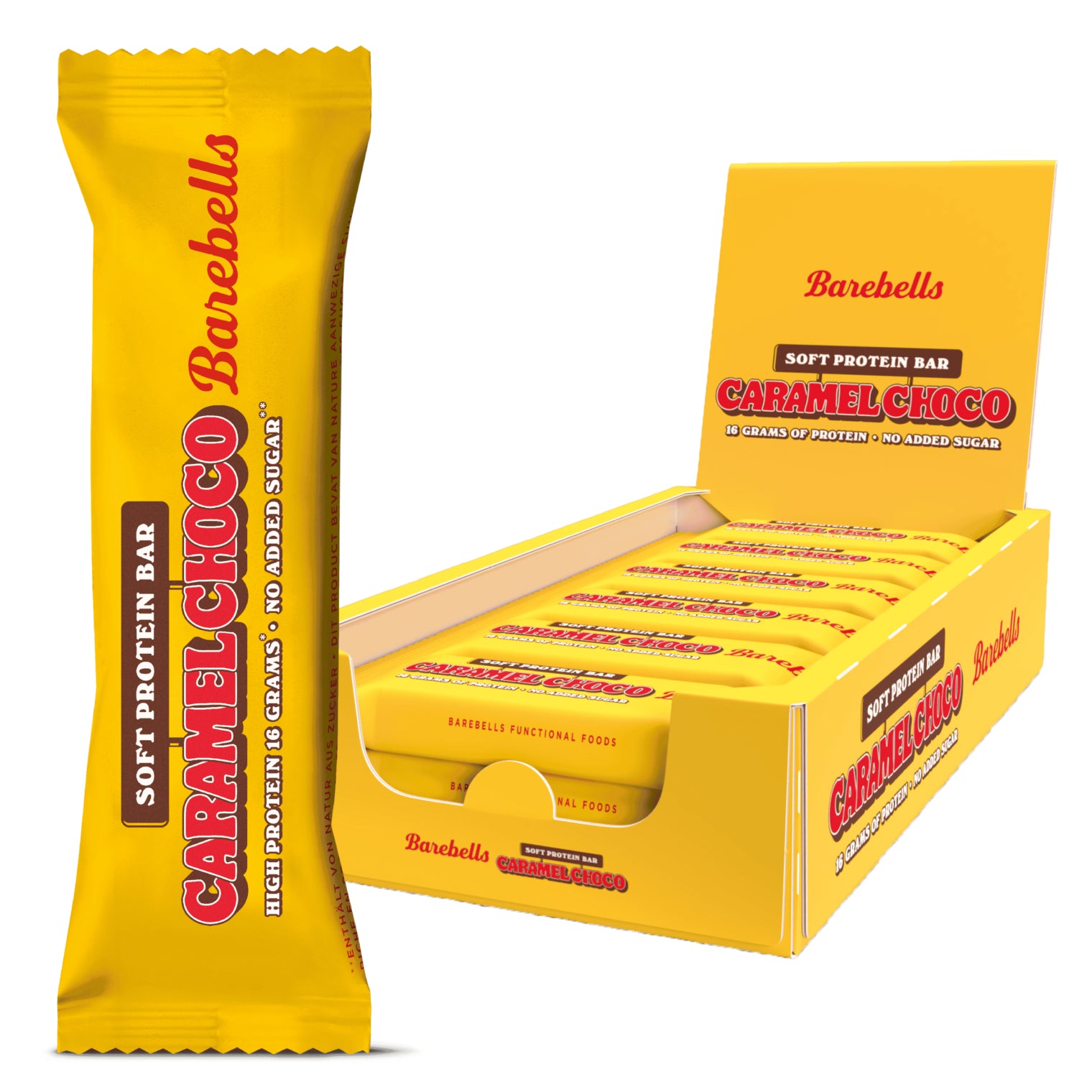 Barebells Soft Bar Proteinriegel – Schokolade & Karamell, ohne Zuckerzusatz, 55 g