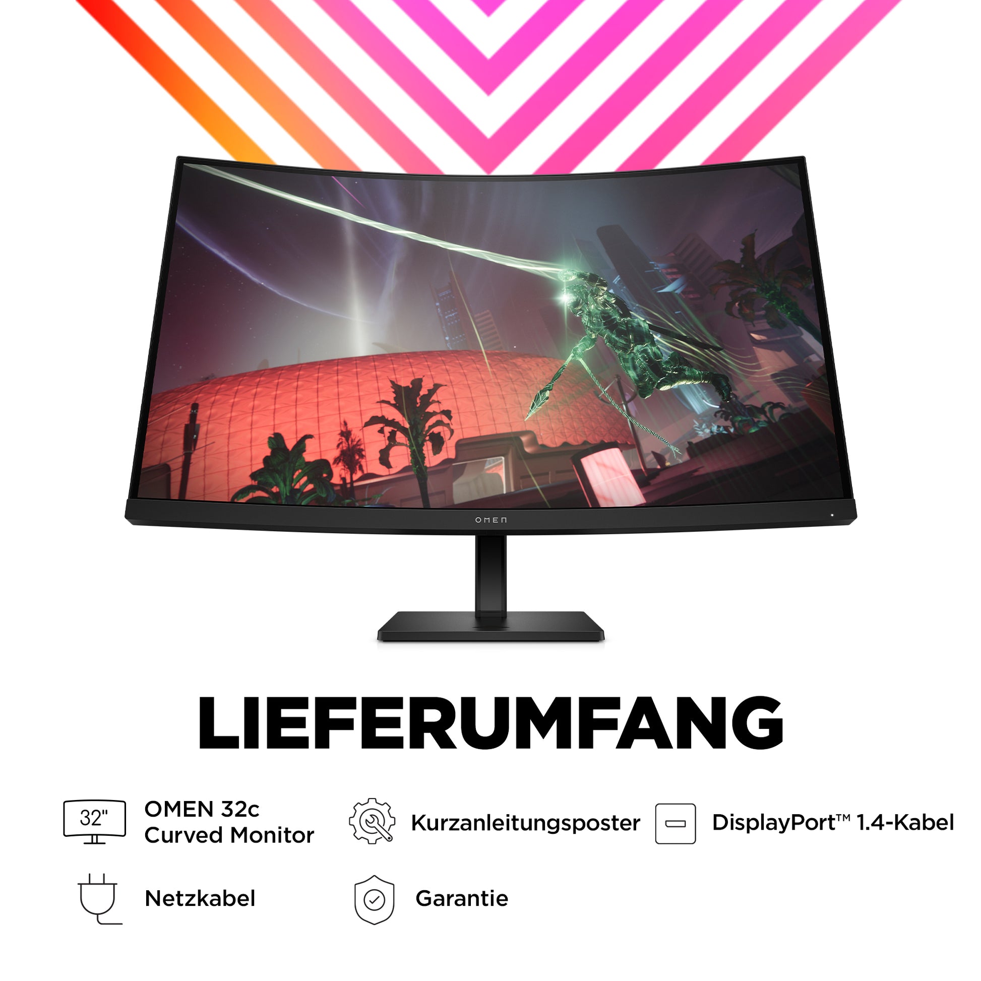HP OMEN 32C – Monitor, 32" 2560 × 1440 (WQHD), Curved, 165 Hz