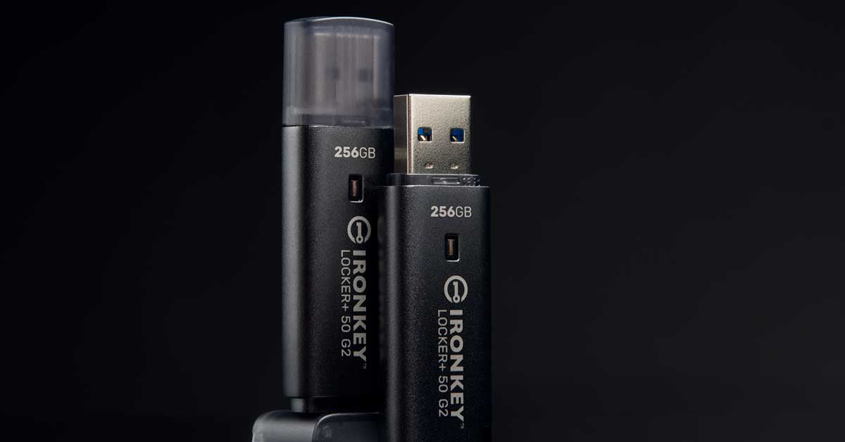 Kingston Technology Kingston IronKey Locker Plus 50 G2 USB-Stick 256 GB – USB-A 3.2 Gen 1, 145/115 MB/s, FIPS 197, AES-256