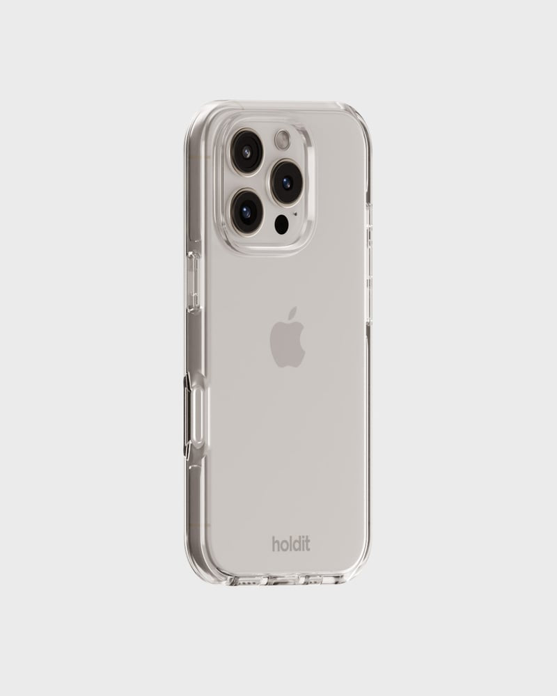 Holdit – Backcover – für Apple iPhone 16 Pro – weiss – TPU, kabelloses Laden