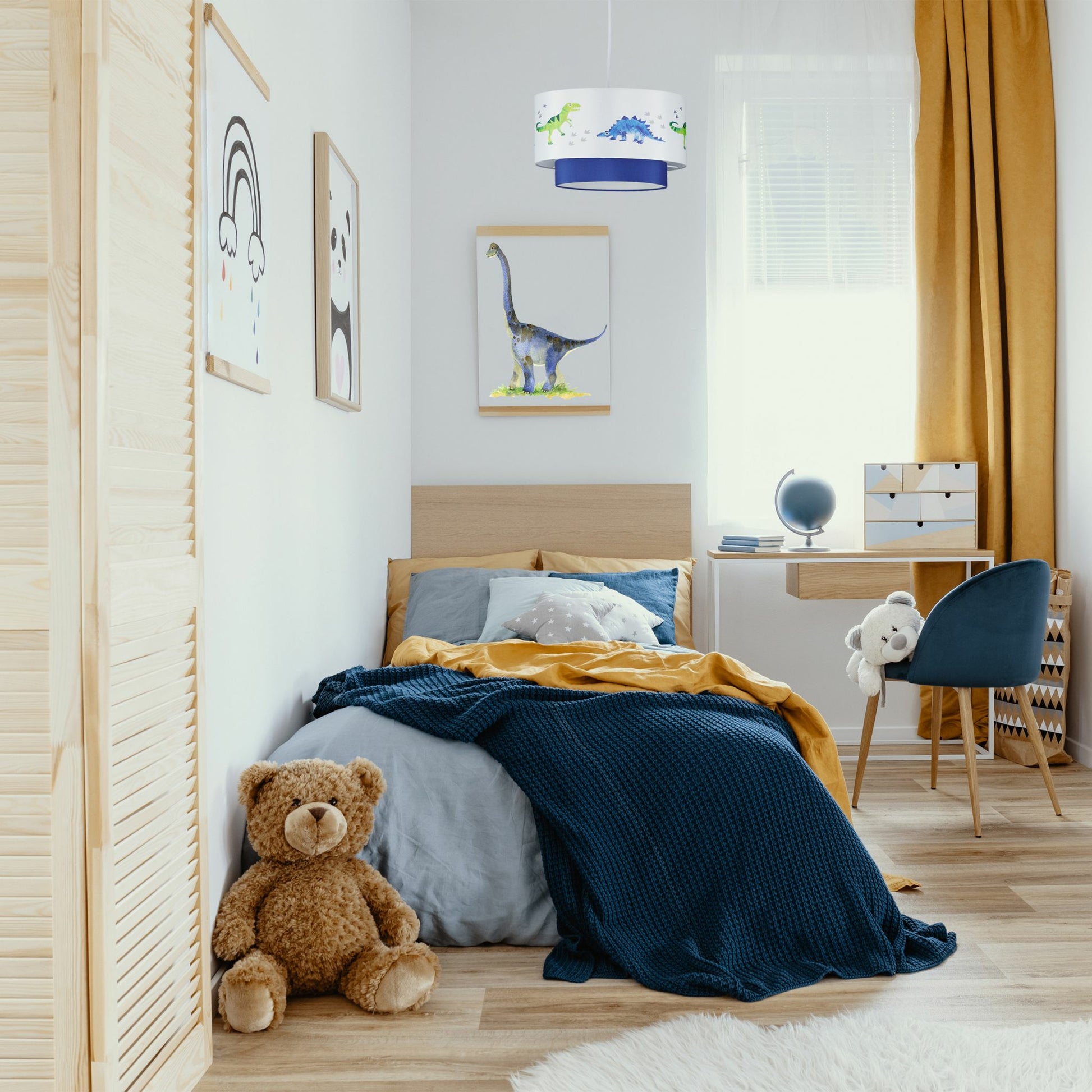 Relaxdays Deckenleuchte – Ø 30 × 126 cm, 60 W, weiss