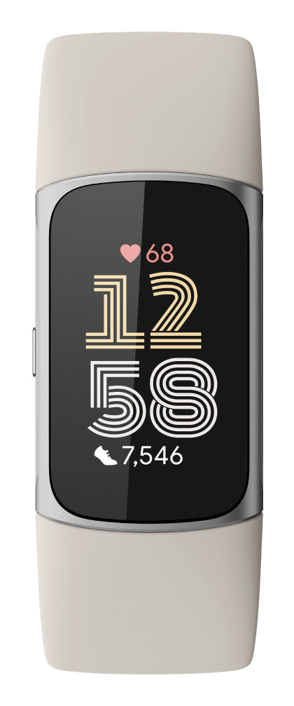 Fitbit Charge 6 GPS – Aluminium Silber, Sportarmband, S/L, 50 m, für Android, iOS