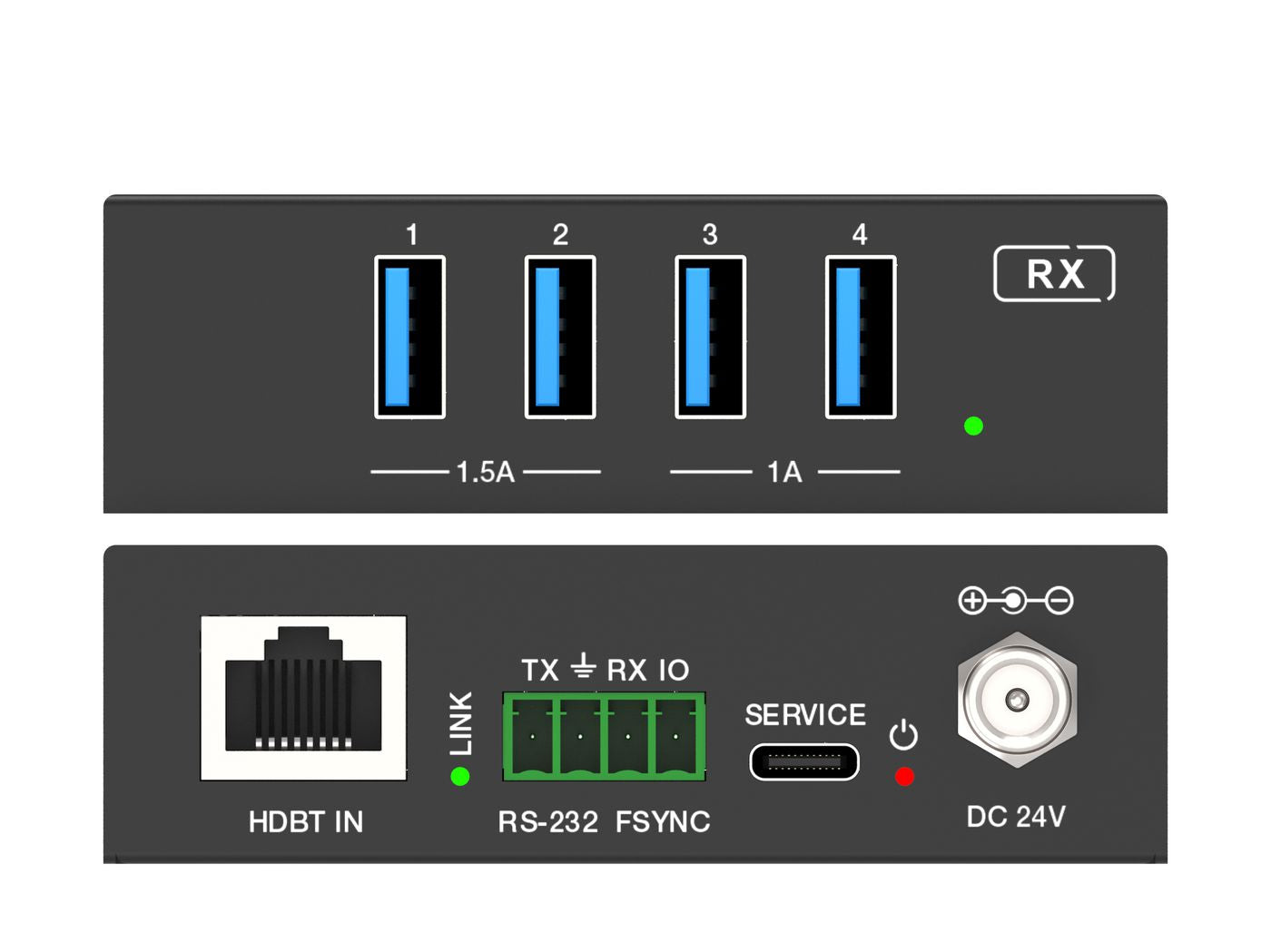 Vivolink USB 3.2 Gen 1 Extender, 4-Port, bis 100 m, 5 Gbit/s