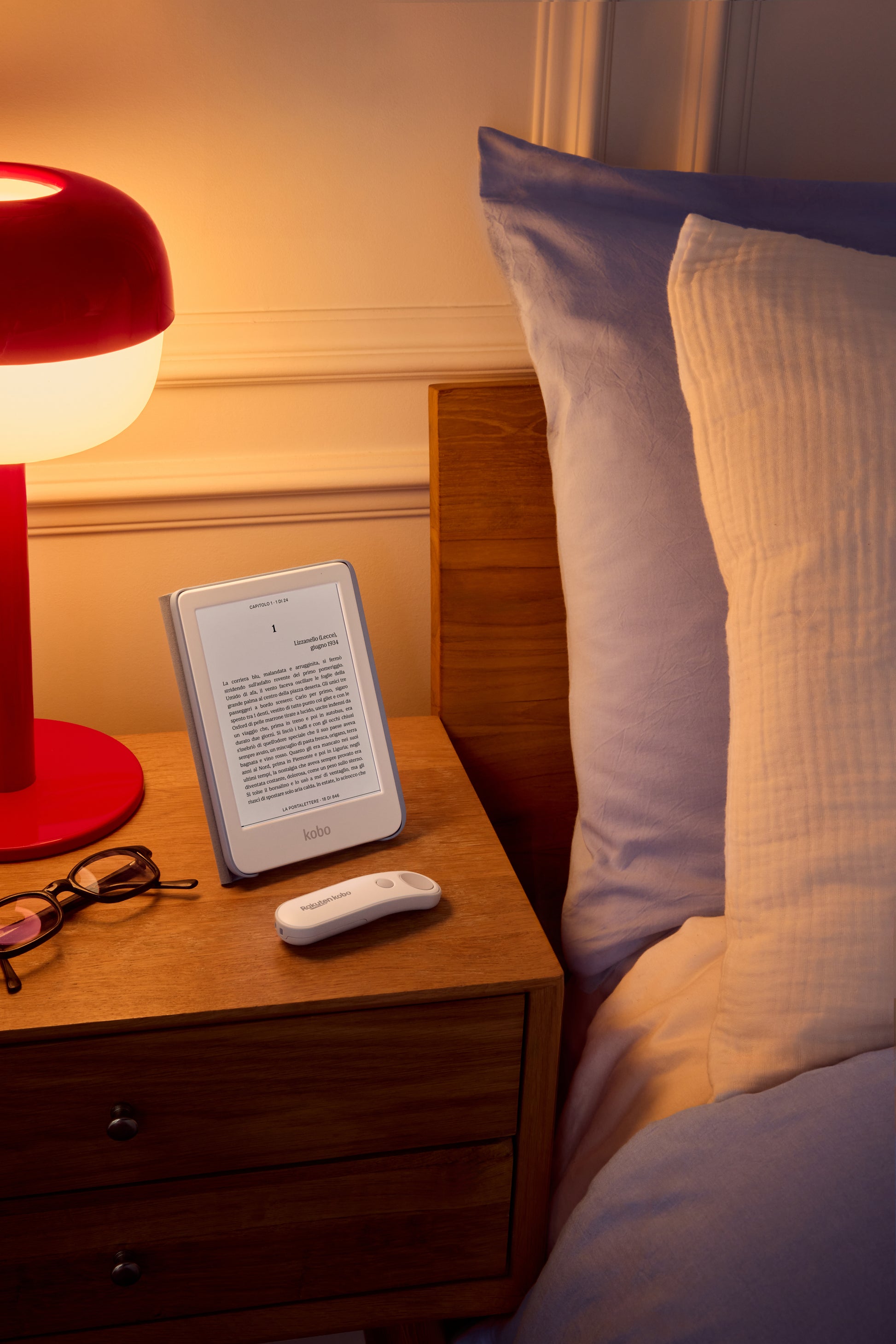 Kobo Fernbedienung für Kobo-Tablets – Bluetooth, 20 m Reichweite, Drucktasten – Schwarz