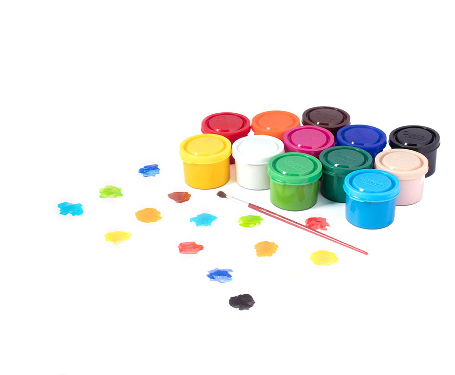 Jovi Gouache – 12 Farben – 12×15 ml (180 ml), inkl. Pinsel