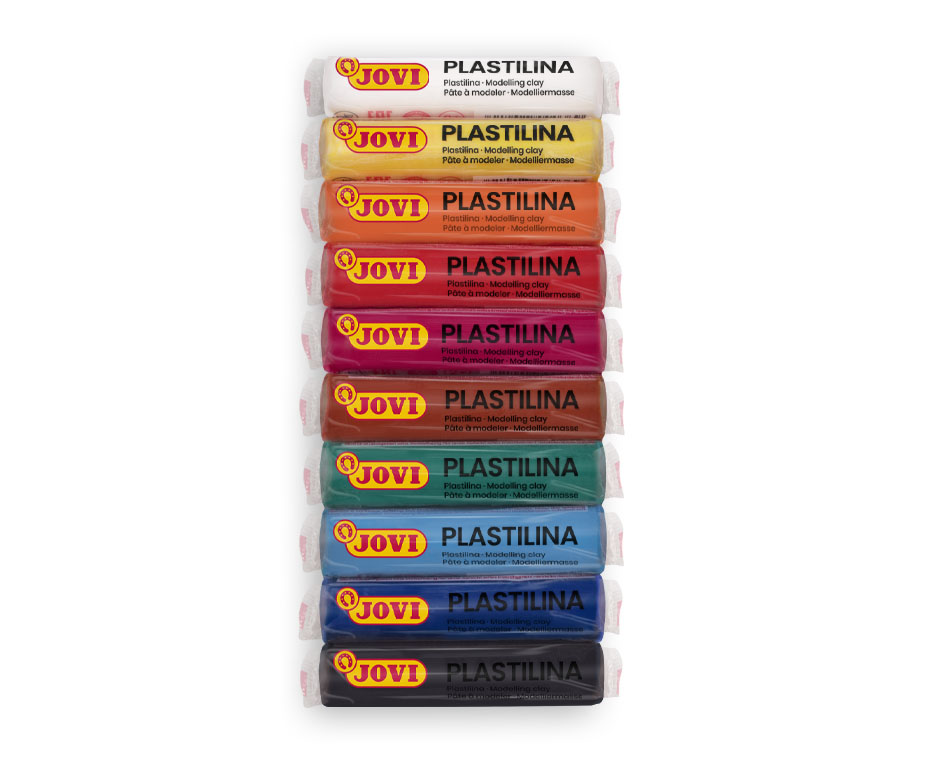 Jovi Knete (weichbleibend), Plastilina, Mehrfarbig, 10 Stk.
