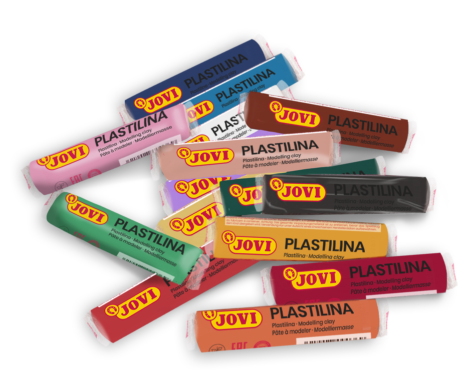 Jovi Knete (weichbleibend), 100% pflanzlich, mehrfarbig, 15 Stück à 15 g