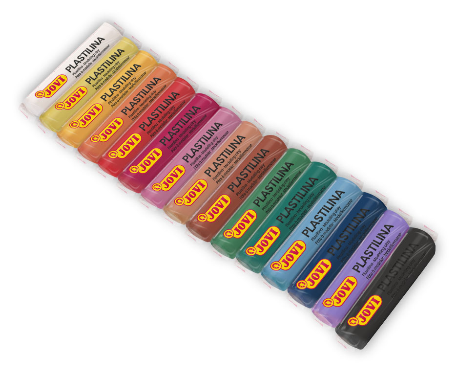 Jovi Knete (weichbleibend), 100% pflanzlich, mehrfarbig, 15 Stück à 15 g