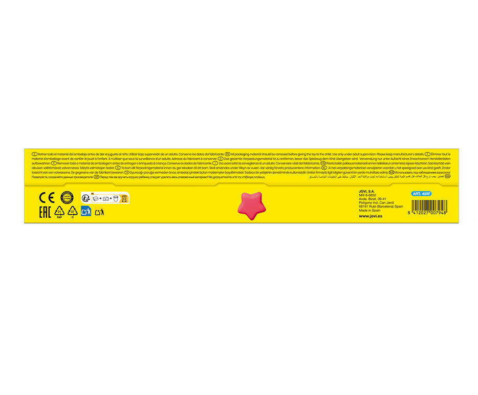 Jovi Soft Dough (weichbleibend), Soft Dough, Neon, Gelb, Orange, Pink, Grün, Blau, 5 Dosen à 110 g