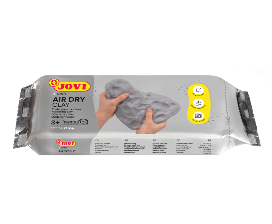 Jovi Modelliermasse, Grau, Lufttrocknend, 1,0 kg