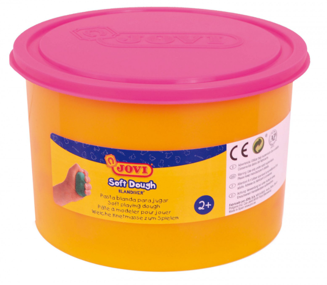 Jovi Knete (weichbleibend), Soft Dough, Weiss, Gelb, Rot, Orange, Grün, Violett, 6 Dosen