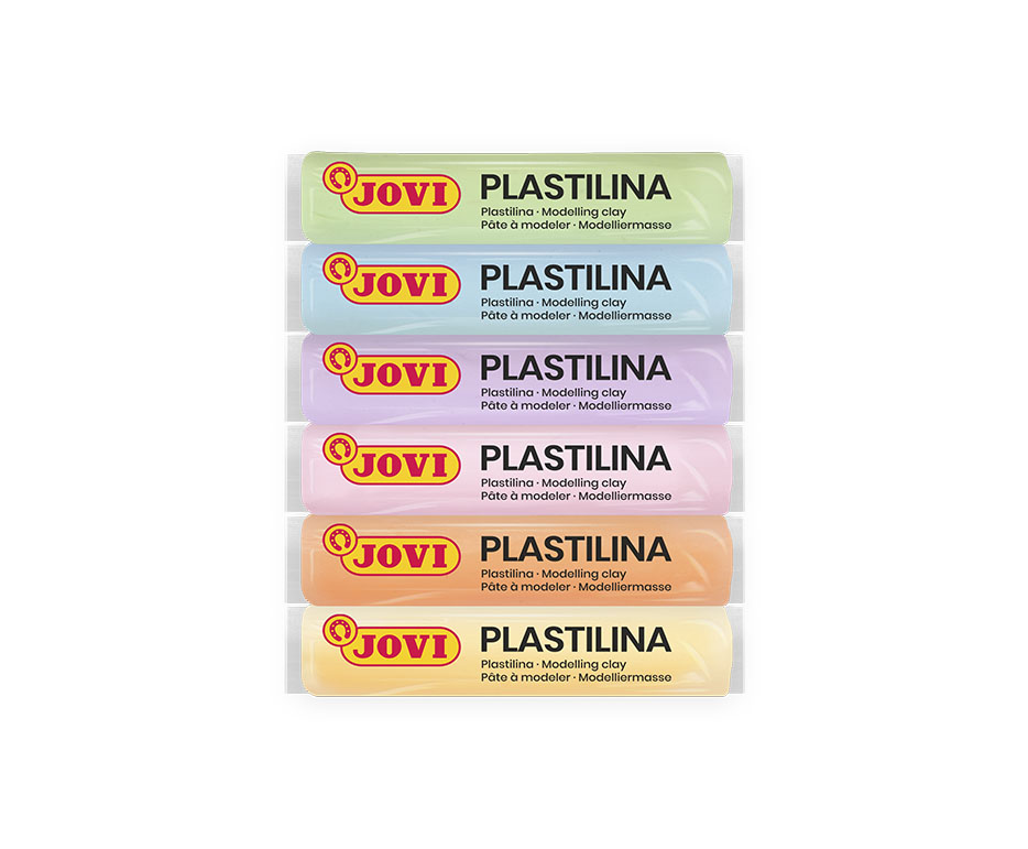 Jovi Knetmasse (weich), Pastell, Mehrfarbig, 6 Stk. à 15 g, CE, 90/6P