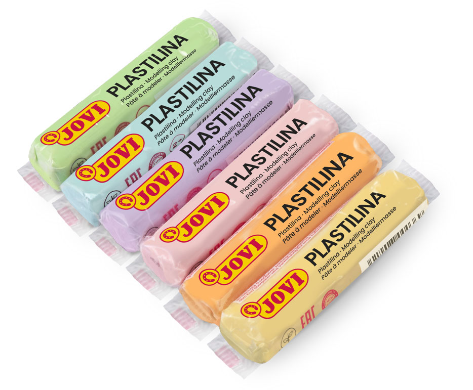 Jovi Knetmasse (weich), Pastell, Mehrfarbig, 6 Stk. à 15 g, CE, 90/6P