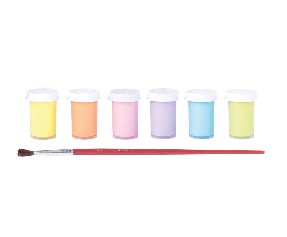 Jovi Gouache Tempera – Gouache, seidenmatt – 6 Farben – für Gegenstände, Möbel und Textilien