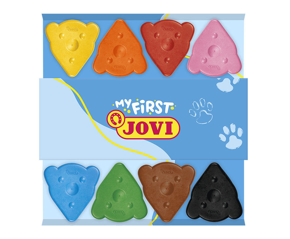 Jovi My First Crayon Wachsmalkreiden – 8 Farben, ergonomisch, Karton