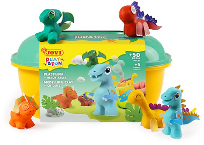 Jovi Play&Fun Trunk Sweet – Knete-/Modelliermasse-Set – 24 × 15 g – glutenfrei, pflanzenbasiert