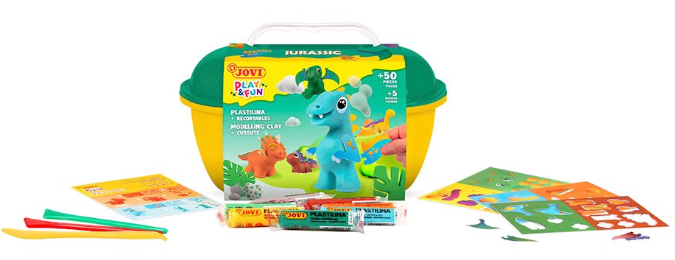 Jovi Play&Fun Trunk Sweet – Knete-/Modelliermasse-Set – 24 × 15 g – glutenfrei, pflanzenbasiert