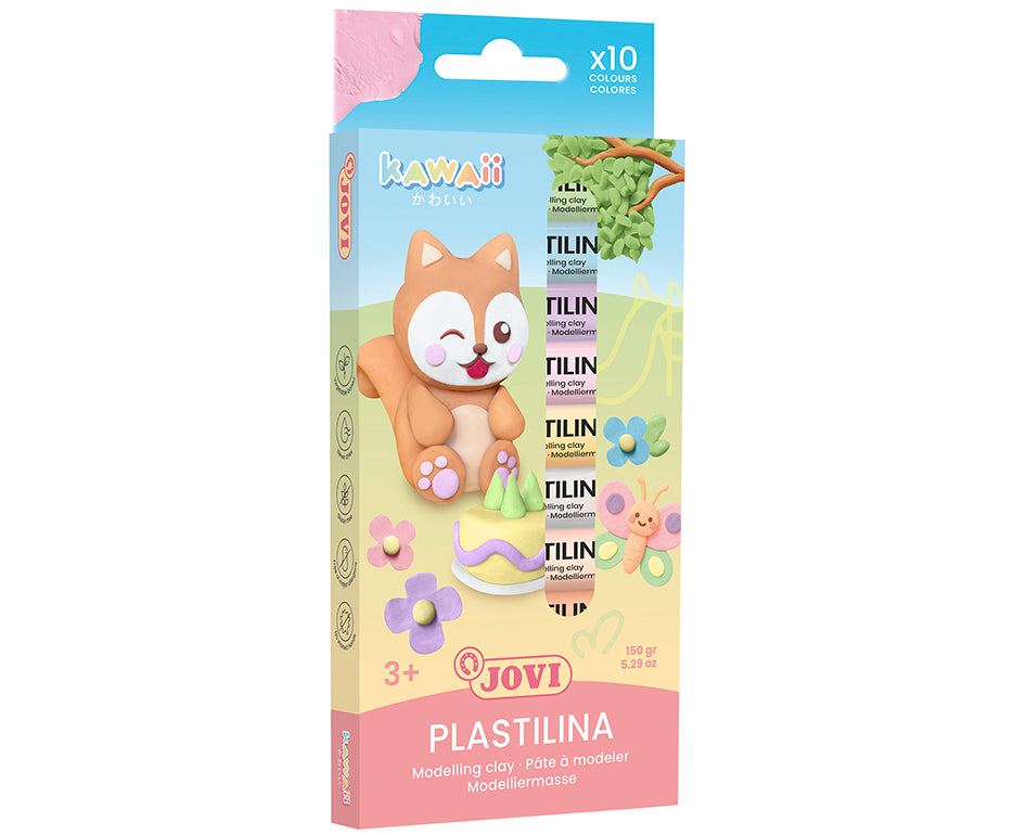Jovi Knete Kawaii, Pastell, 10 Stk. à 15 g