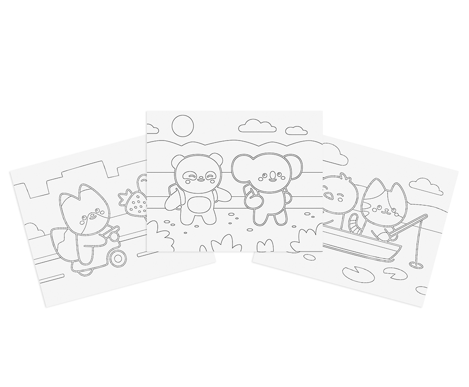 Jovi Kawaii – Sandmalen-Bastelset – 8 × 45 g Farbsand, 3 Vorlagen & Stift