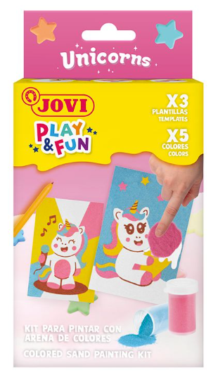 Jovi Play&fun – Sandmalen-Set – Einhorn – Ungiftig
