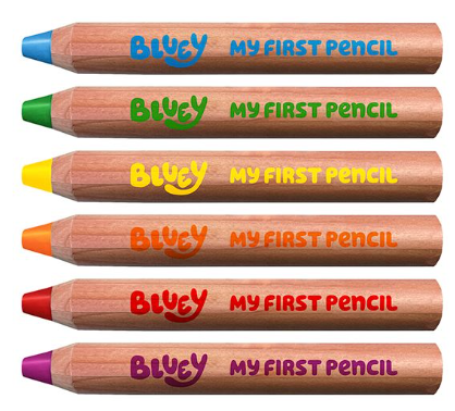 JOVI Buntstifte Bluey – 4-in-1, 6 Farben, mit Spitzer