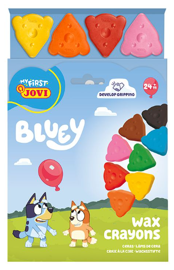 Jovi Bluey Wachsmalkreiden – 8 Farben, ergonomisch