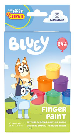 Jovi Bluey Fingerfarben – Mehrfarbig – 6 Farben – 6×35 ml (210 ml)