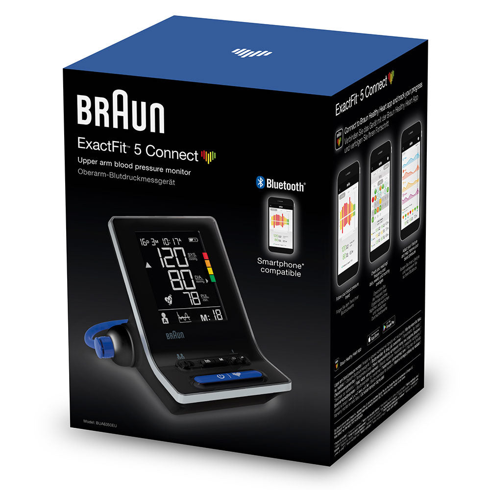 Braun Oberarm-Blutdruckmessgerät ExactFit 5 Connect (BUA6350EU) – automatisch, Bluetooth