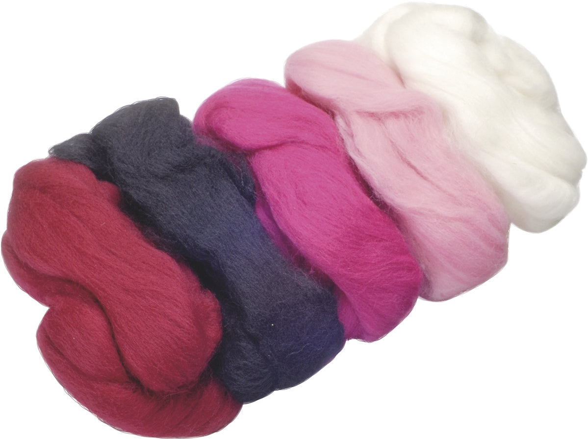 KNORR prandell Heyda – Filzwolle, Merino, Rosa-Mix, 50g