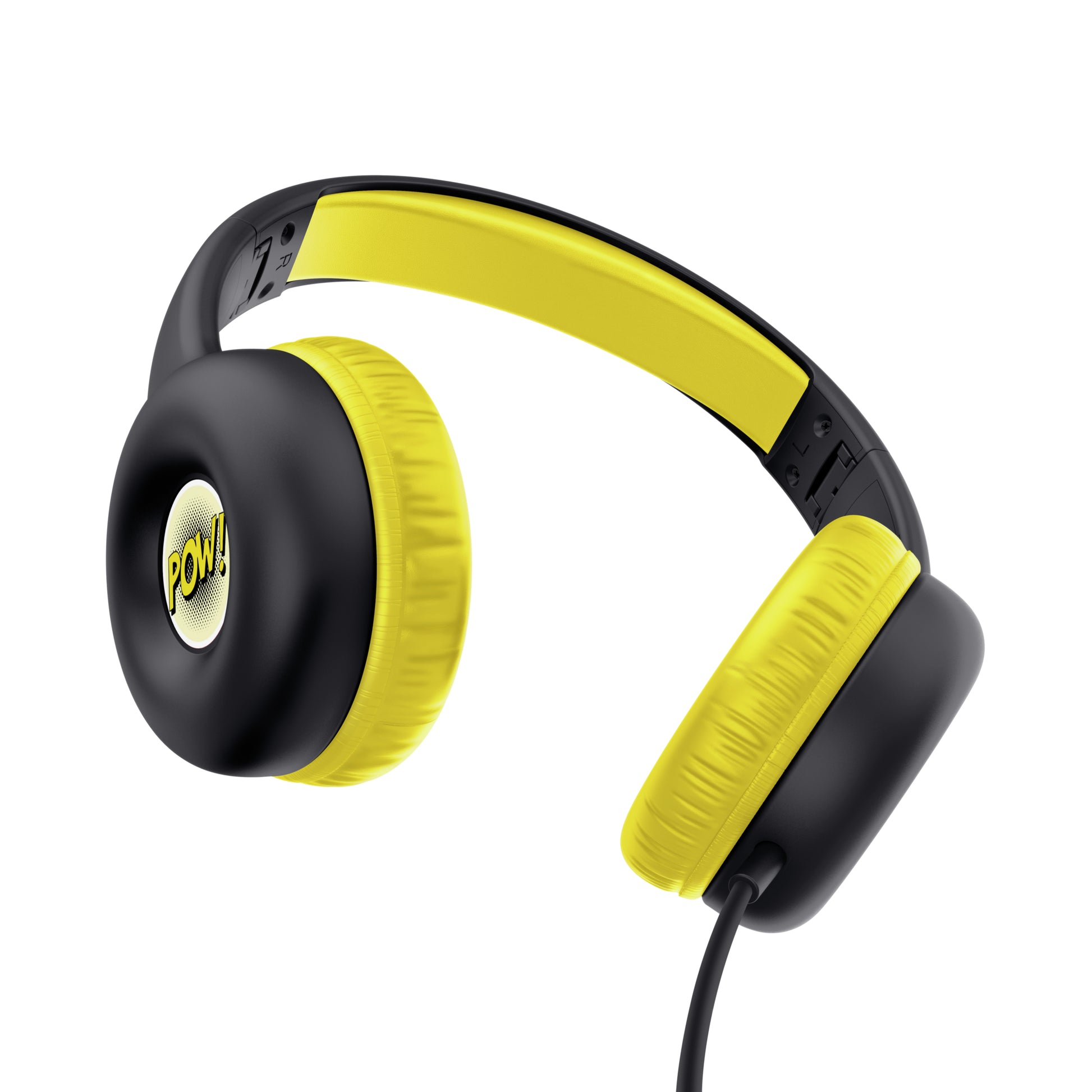 Trust Nouna Kinderkopfhörer – On-Ear, Stereo, Kabel, 3,5 mm Klinke, Schwarz/Gelb