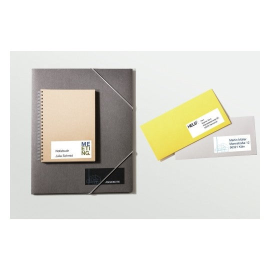 AVERY Zweckform 3658-10 – Etiketten A4 65 × 34 mm – Papier, weiss – permanent haftend – 24 pro Blatt, 10 Blätter