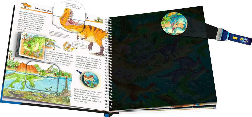 Ravensburger Buch – Wieso? Weshalb? Warum? Leuchte und entdecke: Dinosaurier, 16 Seiten, ab 4 Jahren