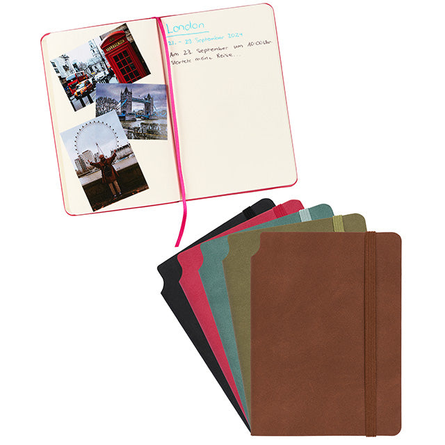 Kolma Notizbuch – A6 – blanko – 144 Seiten – 80 g/m² – Softcover, Gummiband, Stiftschlaufe – olivgrün