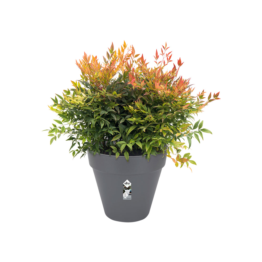 elho Loft Urban Topfpflanzer – Ø 28,5 × 26 cm – Kunststoff, Schwarz